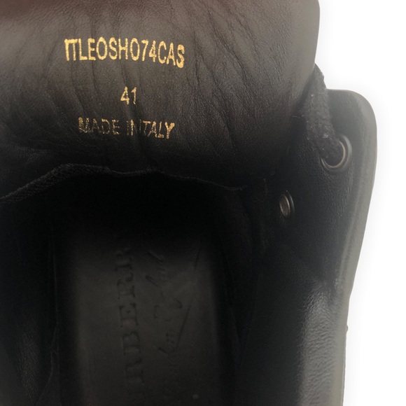 Authentic Burberry Black Fabric And Suede Regis High Top Sneakers Size 41(8.5) - Picture 9 of 11